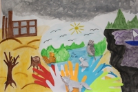  Дети старшей  и подготовительной групп  оформили плакаты  «Будем беречь природу ! »